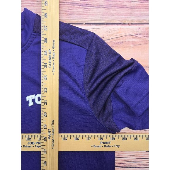 Nike Dri-Fit TCU MensBand Polo Small Purple Performance Short Sleeve - Picture 8 of 8